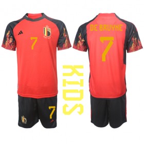 Baby Fußballbekleidung Belgien Kevin De Bruyne #7 Heimtrikot WM 2022 Kurzarm (+ kurze hosen)